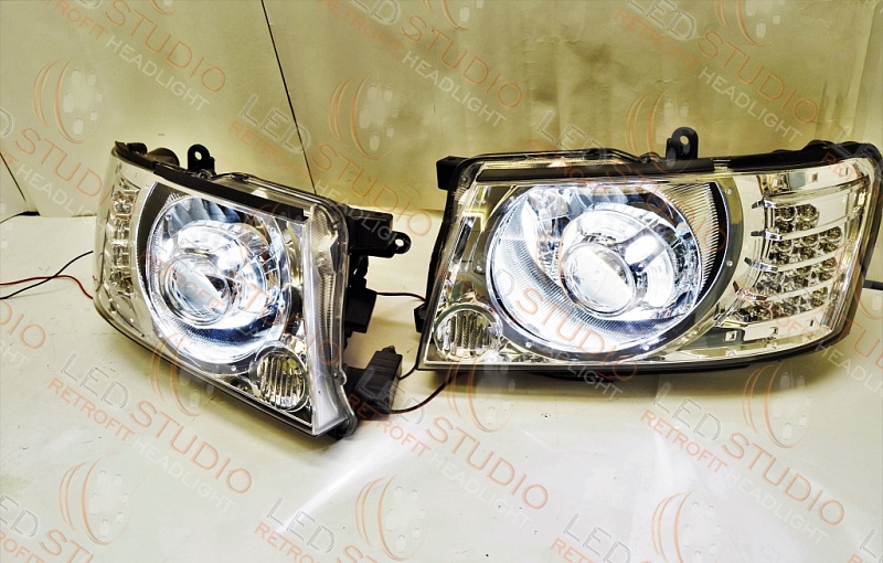 Светодиодные фары Nissan Patrol GR Y61 Bi Led